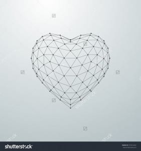 stock-vector-happy-valentines-day-d-heart-shape-of-particle-array-and-wireframe-vector-illustration-372916492